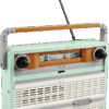 Vintage Audio Shield protecting the mint green LEGO Creator Icons Retro Radio