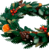 Botanical Wreath Shield housing the completed green LEGO Icons Wreath on a wall