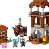 LEGO Minecraft The Pillager Outpost 21159 set with a stone guard tower and village defense figures
