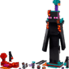 A detailed look at the tall Enderman figure detaching a block from the Abyssal Monolith layout