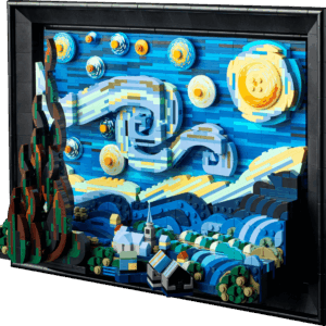 Alternative view of The Stunning LEGO The Starry Night MoMA Fine Art Replica | BrickmonVault