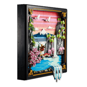 Alternative view of The Serene LEGO Himeji Castle Cherry Blossom Landscape | BrickmonVault