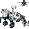 detailed view of the functioning rocker-bogie suspension system on the Mars Rover Model