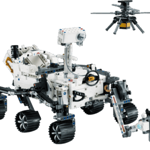 detailed view of the functioning rocker-bogie suspension system on the Mars Rover Model