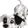 LEGO 101 Dalmatians Puppy set 43269 showing a large detailed brick built dog with a playful pose and stuck out tongue next to its box