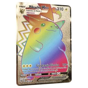 Prismatic Voltage Deck protecting a raw Pikachu VMAX Rainbow Rare Pokemon card