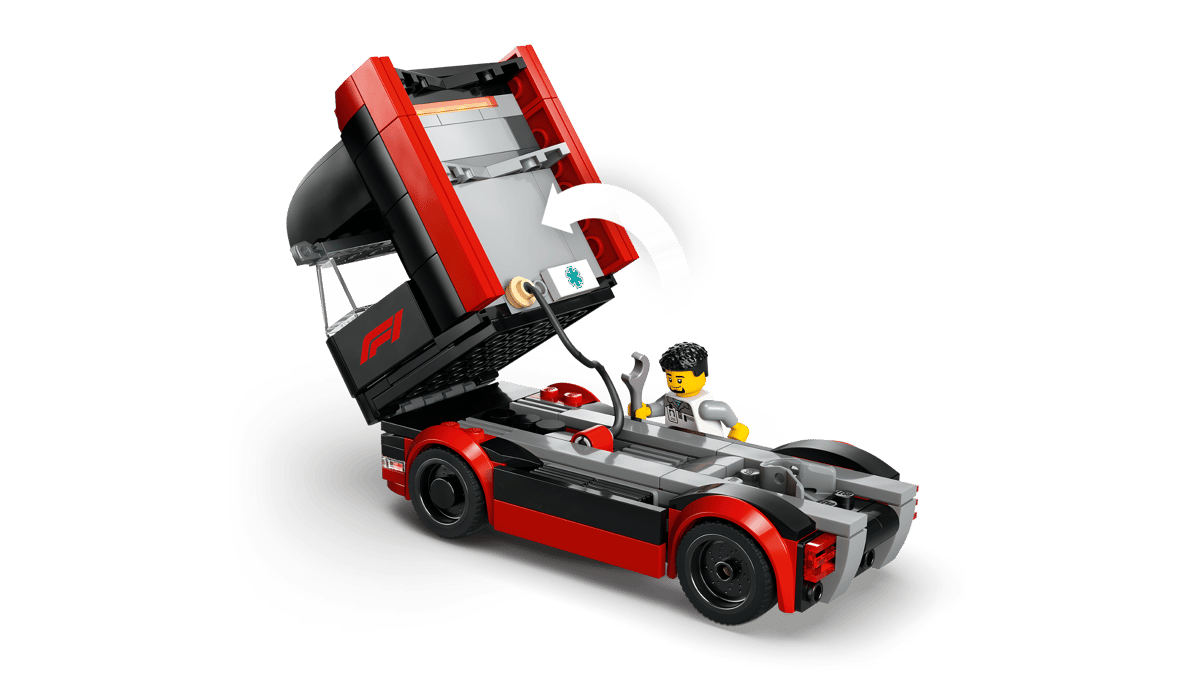 Splendid F1 Cars LEGO Racing Transport Truck | BrickmonVault - Image 4