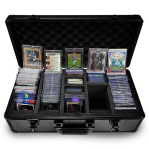 Supreme 10ct Beckett Graded Vault Case showing thick BGS Pokémon slabs sitting safely inside pre-cut black foam slots