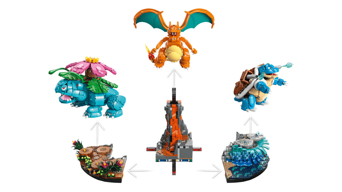 The Nostalgic LEGO Pokemon Starters Evolution Diorama | BrickmonVault - Image 4
