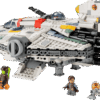 Official factory retail box of the LEGO Ghost & Phantom II set 75357 showcasing the dual starship vehicles flying through space