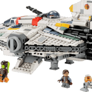 Official factory retail box of the LEGO Ghost & Phantom II set 75357 showcasing the dual starship vehicles flying through space