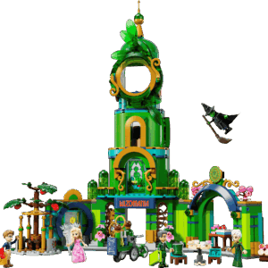 A detailed look inside the open-back pastry shop and toy boutique within the Emerald City Display