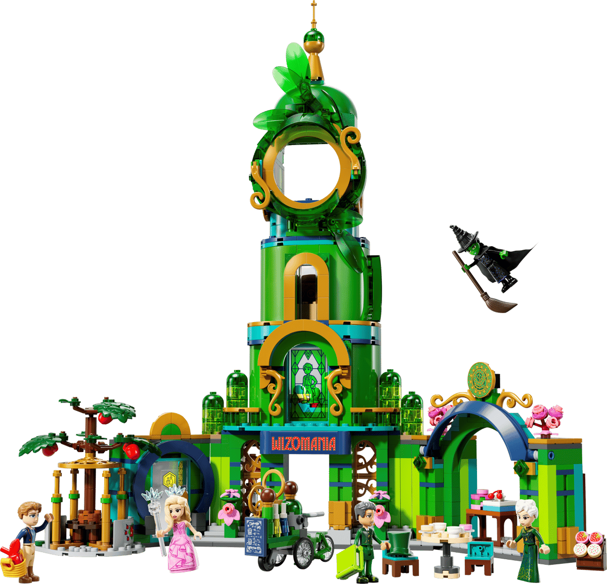 A detailed look inside the open-back pastry shop and toy boutique within the Emerald City Display