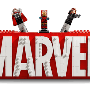 Alternative view of Wall Mounted Marvel Logo Display Case Acrylic | BrickmonVault