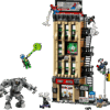 Metropolitan News Shield enclosing the tall LEGO Marvel Daily Bugle skyscraper set
