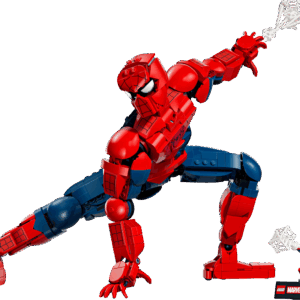 LEGO Marvel Spider-Man Construction Figure 76226 model standing in an action pose next to its official packaging box