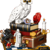 LEGO Sorcerer's Stone Collectors Edition model built showcasing a large glowing ruby red multi faceted alchemical gem resting on an ornate stone patterned display stand