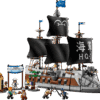 LEGO Garp Battleship 75646 fully built showcasing its massive dog head figurehead and five reflective foil sails
