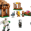 A detailed look at the Evoker mini-figure holding a Vex sprite inside the Minecraft Illager Set layout