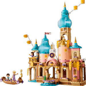 A detailed look inside the open-back artist easel and bedroom inside the Fairytale Spire layout