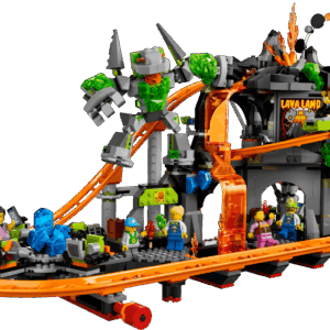 Coaster Park Vitrine protecting the large scale looping LEGO roller coaster set