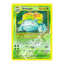 Holofoil Apex Frame protecting a raw Base Set Venusaur Holo Pokemon card