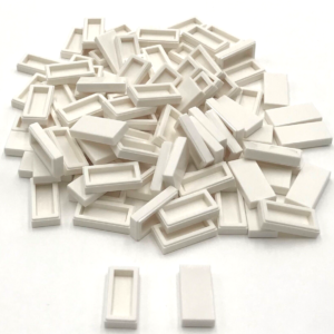 LEGO Tile Flat Pack — White (1x2)