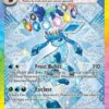 Glaceon ex Special Illustration card featuring Glaceon wearing a glittering jewel Tera crown surrounded by a geometric ice prism