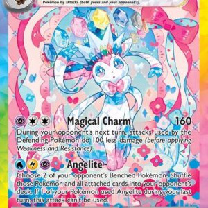 Ribbon Prism Apex protecting a raw Sylveon ex Special Illustration Rare Pokemon card